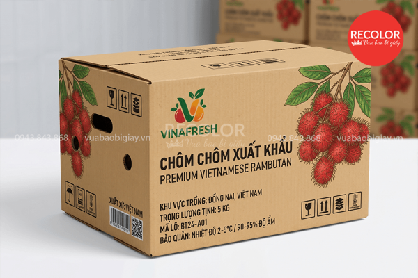 Lợi ích khi sử dụng thùng carton đựng chôm chôm xuất khẩu