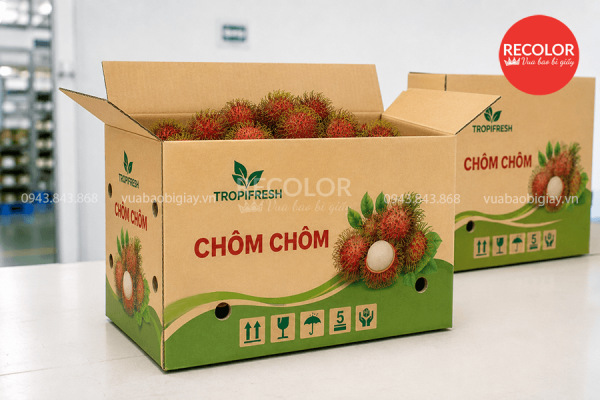 Các yếu tố đánh giá chất lượng thùng carton đựng chôm chôm