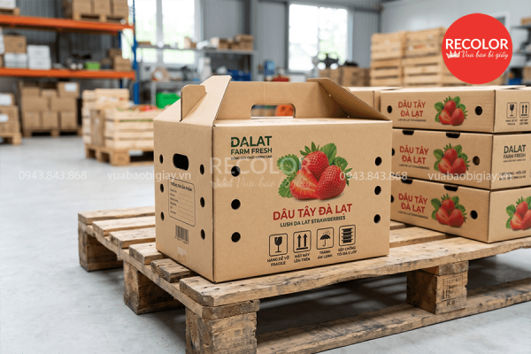 Thùng carton đựng dâu tây sản xuất theo yêu cầu 14 Quy trình sản xuất thùng carton đựng dâu tây theo yêu cầu