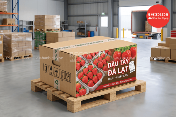 Thùng carton đựng dâu tây sản xuất theo yêu cầu 11 Tìm được nơi sản xuất, cung cấp uy tín