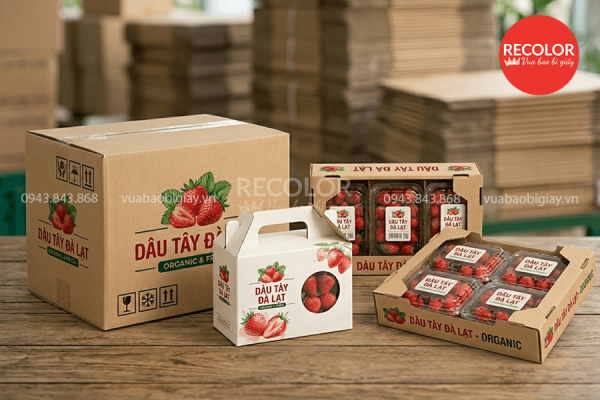 Thùng carton đựng dâu tây sản xuất theo yêu cầu 3 Tại sao lại sử dụng thùng carton đựng dâu tây?