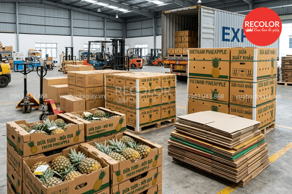 Nhu cầu sử dụng thùng carton đựng dứa (thơm) xuất khẩu hiện nay