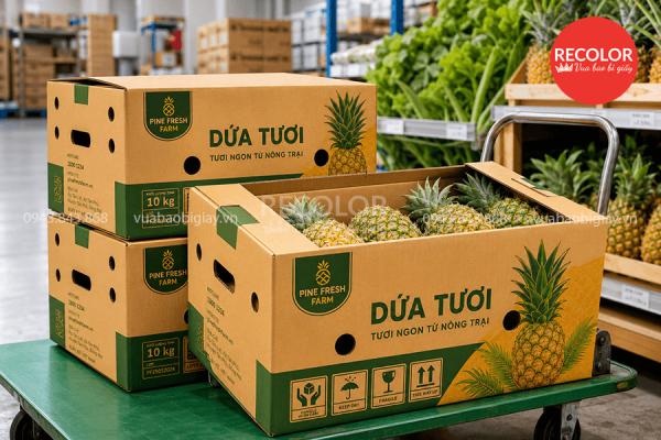 Nhu cầu sử dụng thùng carton đựng dứa (thơm) trong nước