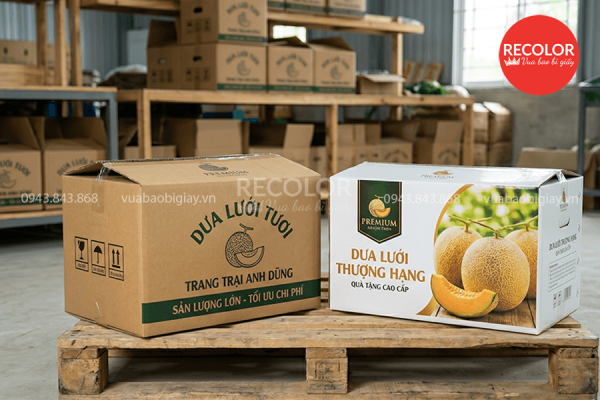 Thùng carton đựng dưa lưới sản xuất và in ấn theo yêu cầu 17 Thùng carton đựng dưa lưới sản xuất và in ấn theo yêu cầu