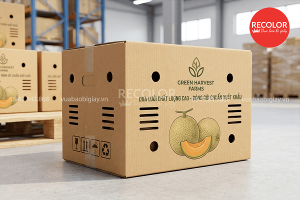 Thùng carton đựng dưa lưới sản xuất và in ấn theo yêu cầu 3 Đặc điểm của thùng carton đựng dưa lưới