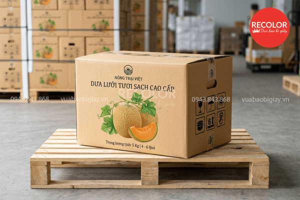 Thùng carton đựng dưa lưới sản xuất và in ấn theo yêu cầu 7 Tiêu chuẩn thùng carton đựng dưa lưới