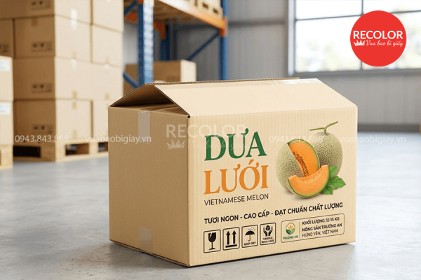 Thùng carton đựng dưa lưới sản xuất và in ấn theo yêu cầu 11 Chất liệu giấy