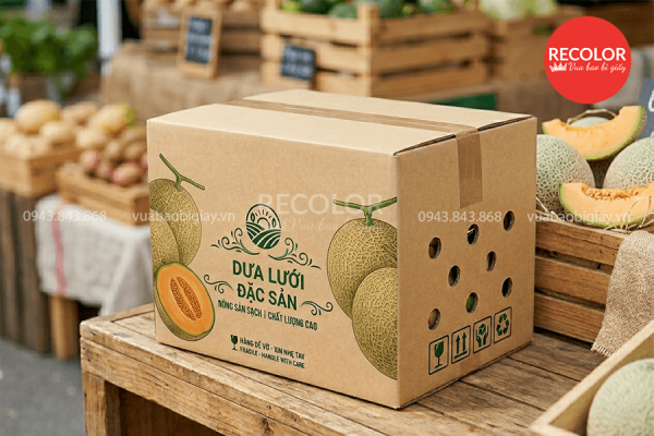 Thùng carton đựng dưa lưới sản xuất và in ấn theo yêu cầu 9 Các loại thùng carton đựng dưa lưới