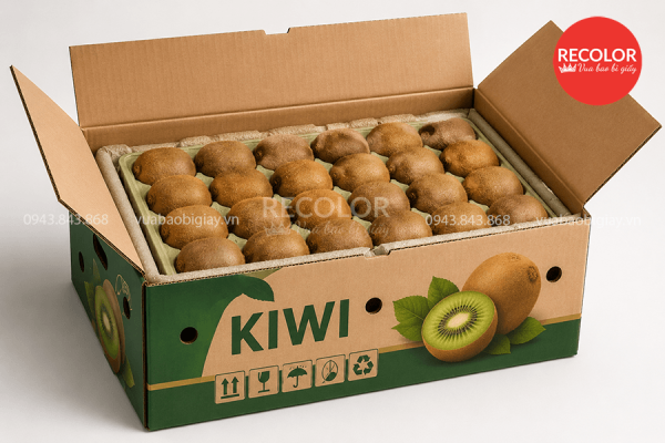 Kích thước thùng carton đựng Kiwi xuất khẩu