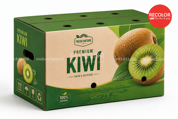 Công nghệ in thùng carton đựng Kiwi xuất khẩu