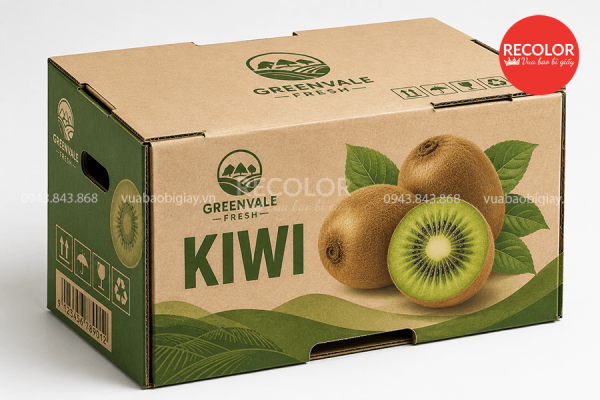 Công nghệ in thùng carton đựng Kiwi xuất khẩu