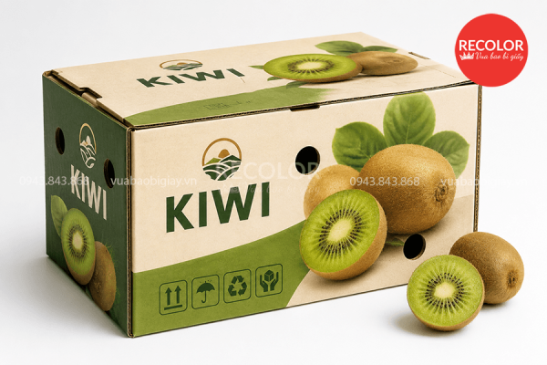 RECOLOR - Nhà máy sản xuất và in ấn thùng carton đựng kiwi uy tín