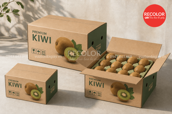 Kích thước thùng carton đựng Kiwi xuất khẩu