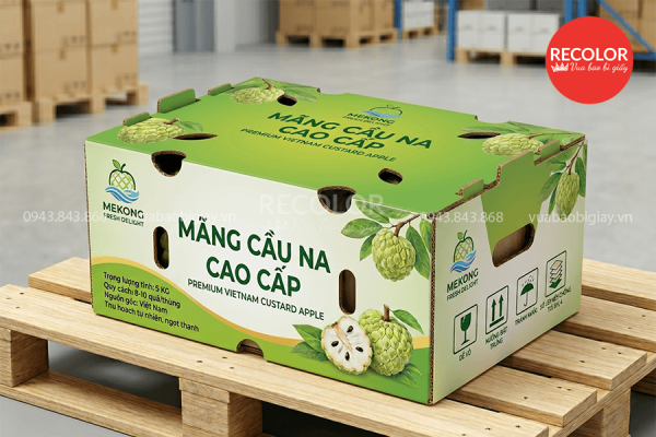 Quy trình sản xuất thùng carton đựng mãng cầu tại xưởng