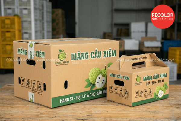 Kích thước thùng carton đựng mãng cầu