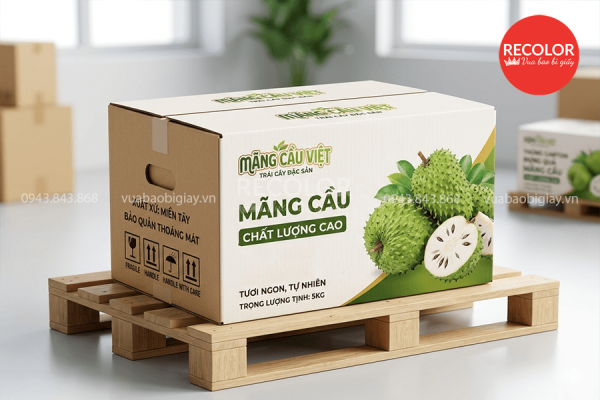 Cấu tạo và chất liệu giấy của thùng carton đựng mãng cầu
