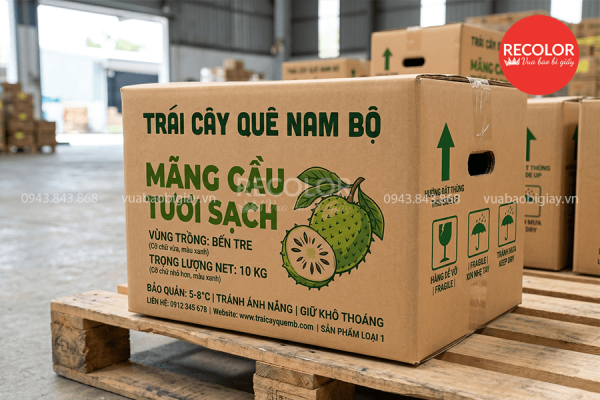 Công nghệ in thùng carton đựng mãng cầu