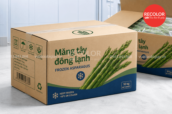 Thùng carton đựng măng tây chất lượng đạt chuẩn