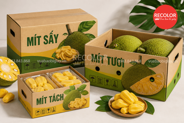 Các loại thùng carton đựng mít sản xuất theo yêu cầu