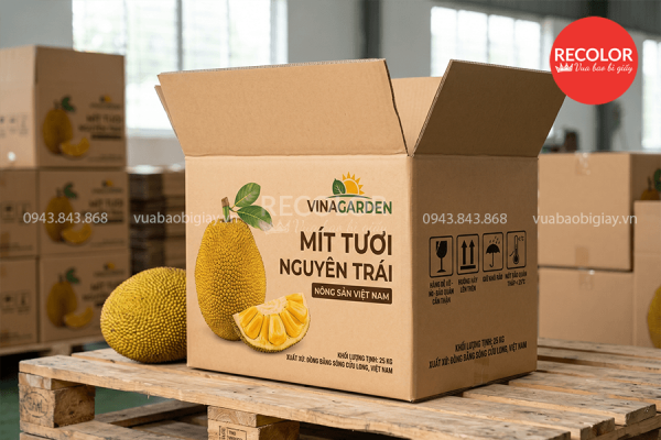 Cấu tạo thùng carton đựng mít xuất khẩu