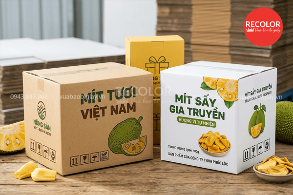 Chất liệu giấy sản xuất thùng carton đựng mít