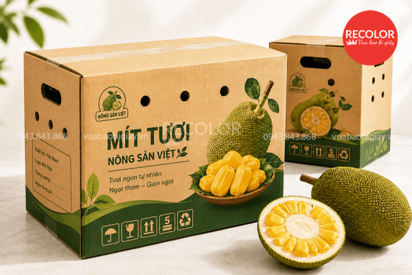 Thùng carton đựng mít xuất khẩu sản xuất theo yêu cầu