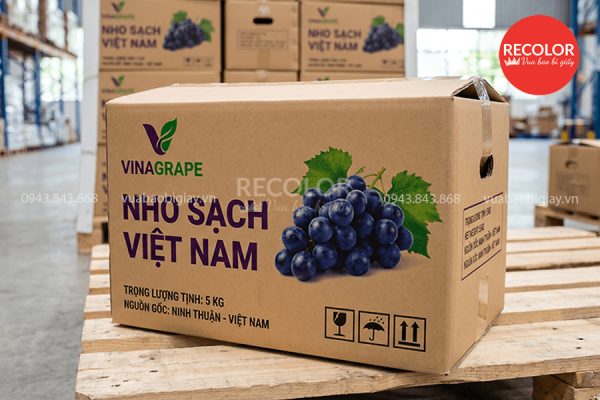 Ưu điểm thùng carton đựng nho