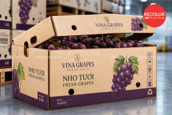 Các tiêu chuẩn đánh giá thùng carton đựng nho chất lượng cao