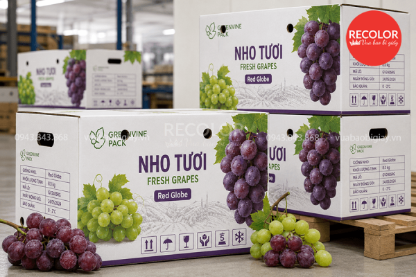 Ưu điểm thùng carton đựng nho
