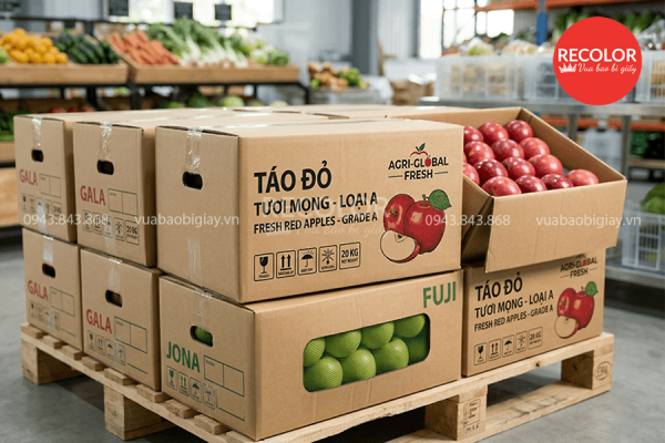 Nhu cầu sử dụng thùng carton đựng táo xuất khẩu hiện nay