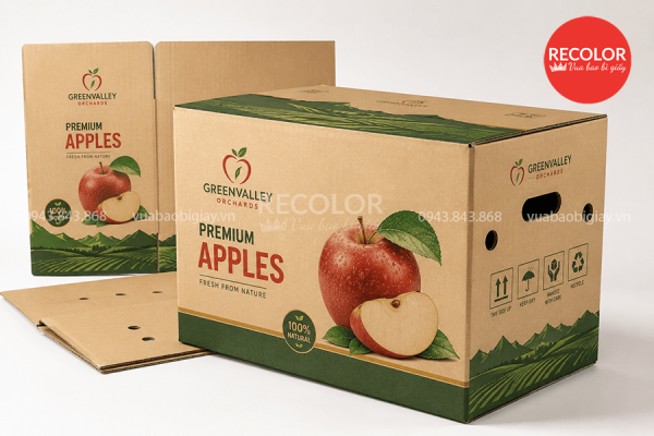 Quy trình sản xuất thùng carton đựng táo xuất khẩu
