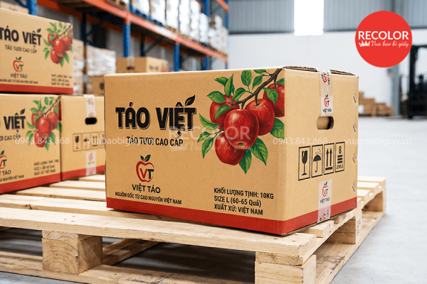 Nhu cầu sử dụng thùng carton đựng táo xuất khẩu hiện nay