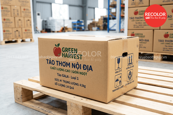 Đặc điểm của thùng carton đựng táo xuất khẩu