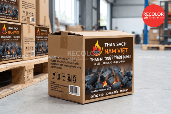Quy trình sản xuất thùng carton đựng than đạt chuẩn tại RECOLOR