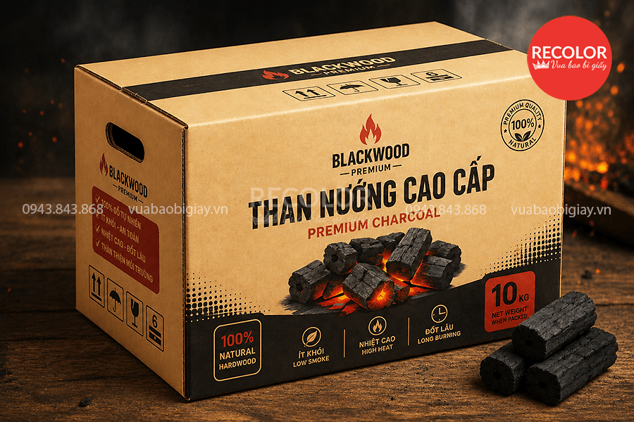 Thùng carton đựng than - TCP102 1 Thùng carton đựng than sản xuất và in ấn theo yêu cầu