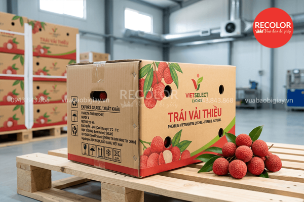 Thùng carton đựng vải xuất khẩu sản xuất và in ấn theo yêu cầu 4 Về chất liệu giấy của thùng