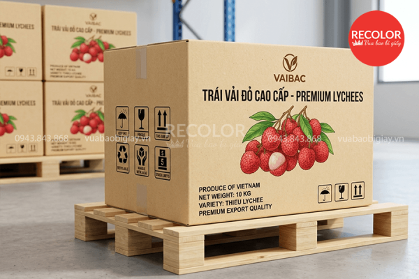 Thùng carton đựng vải xuất khẩu sản xuất và in ấn theo yêu cầu 5 Về chất liệu giấy của thùng