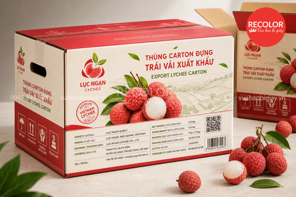 Thùng carton đựng vải xuất khẩu sản xuất và in ấn theo yêu cầu 9 Về in ấn và các thông tin in ấn cần thiết