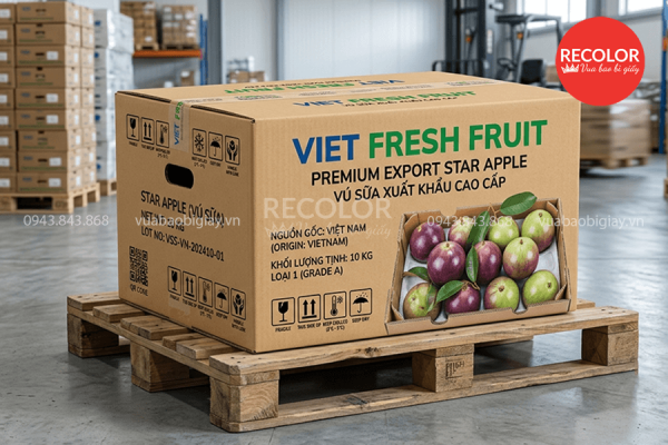 Các yếu tố đánh giá thùng carton đựng vú sữa xuất khẩu đạt chuẩn