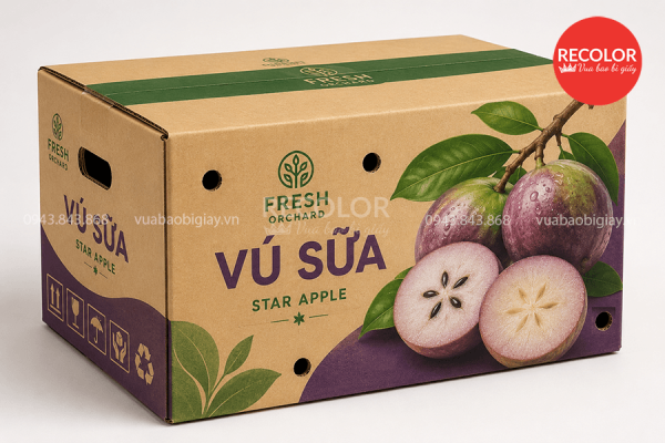 Quy trình sản xuất thùng carton đựng vú sữa xuất khẩu