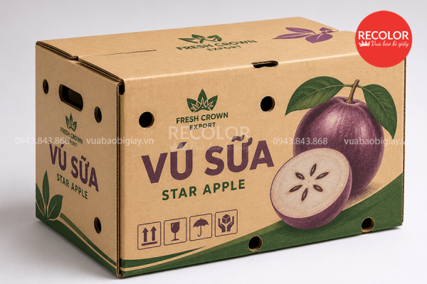 Công nghệ in ấn cho thùng carton đựng vú sữa