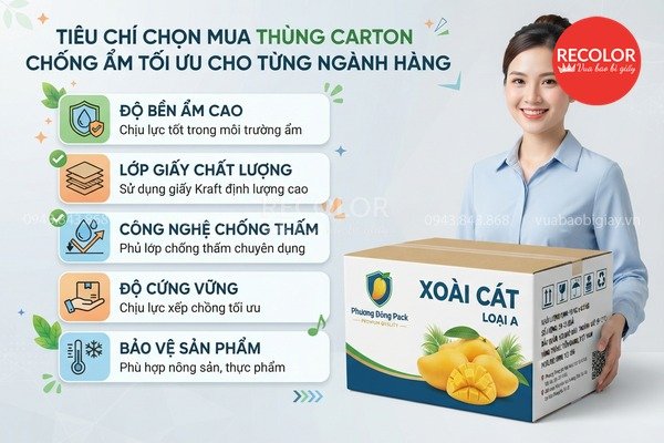 các tiêu chí chọn mua thùng carton chống ẩm