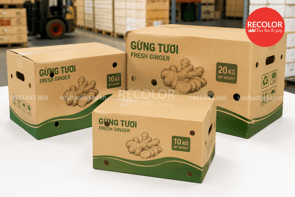 Thùng carton đừng gừng tươi
